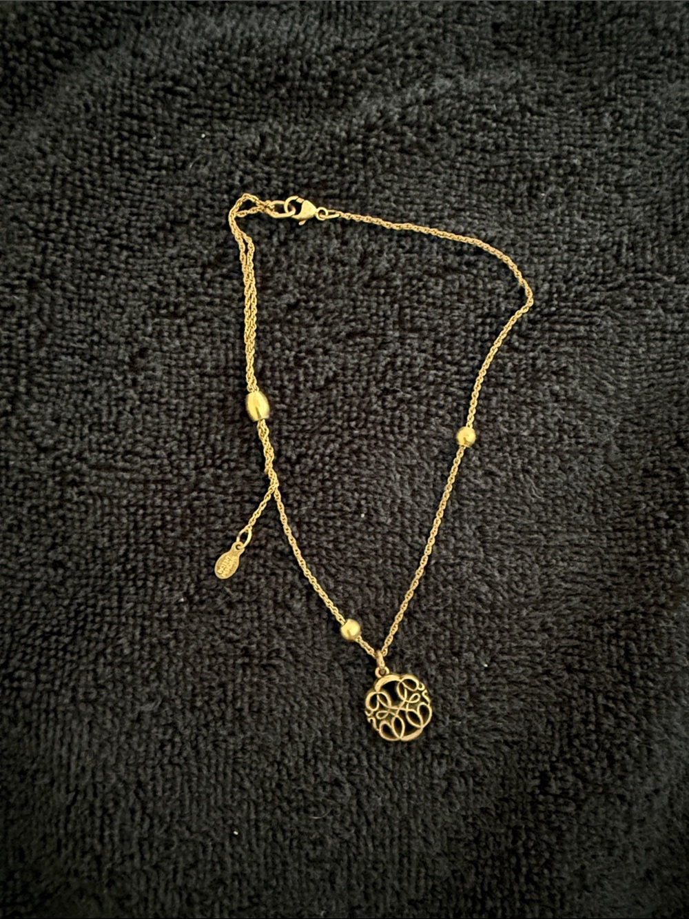 Elegant Gold-Tone Alex and Ani Anklet